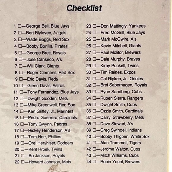 1990 Fleer Baseball MVP Limited Edition Logo Stickers & Trading Cards Toys R Us - Picture 7 of 16